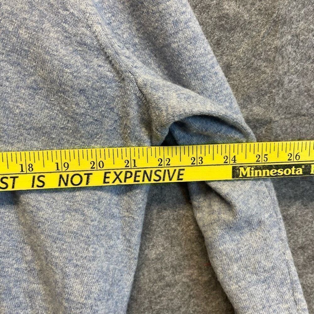 J. CREW Sweater Women's XL‎ Heather Blue V-Neck Pullover Long Sleeve Wool Blend - Picture 6 of 11